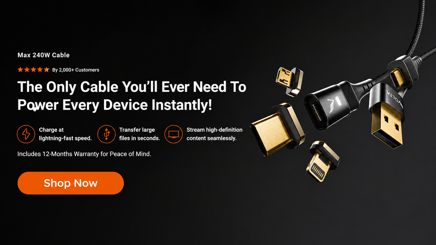 VOLTA Max: All The Cables You Need In One Cable