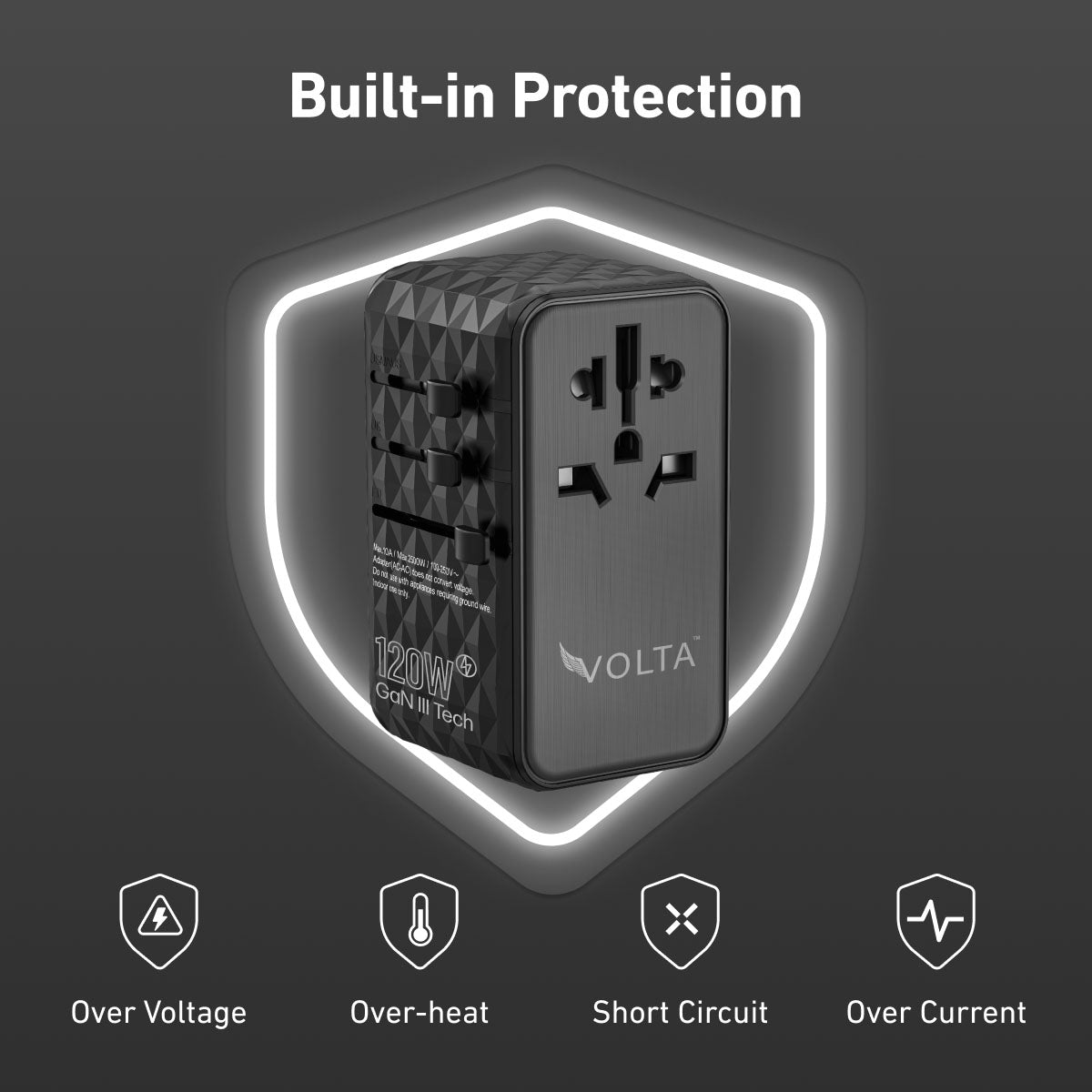 Volta 120W Travel Adapter