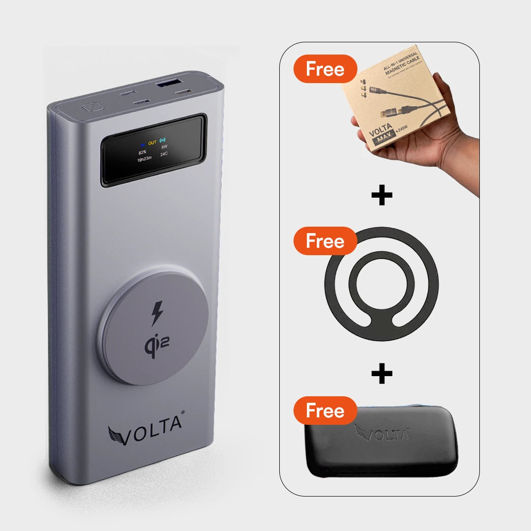 VoltaGo MAX - 27,000 mAh Airline-Safe Portable Power Bank