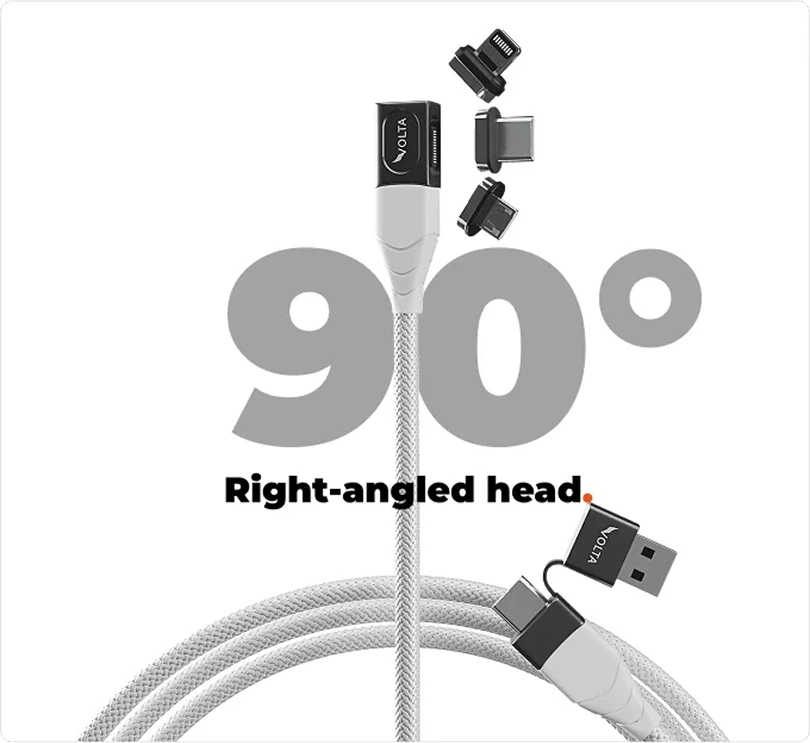 Volta MAX Lite right angle head magnetic cable