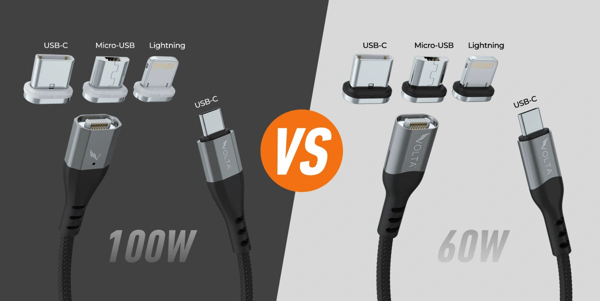 Volta Spark 100W vs 60W: Choosing the Right Cable for Your Charging Needs