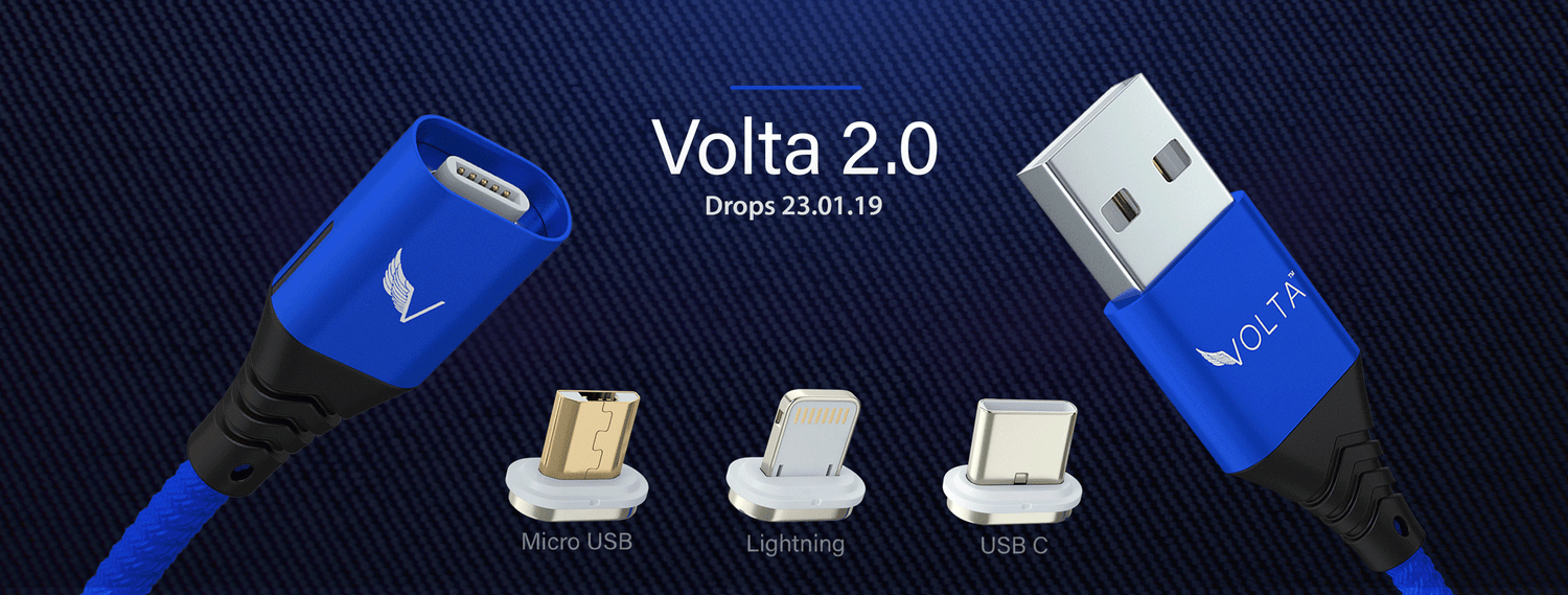 Volta 2.0 - 5A Super fast charging Magnetic Cable | Drops 23.01.19