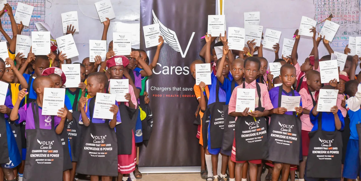 Volta Drive Donates Academic Materials and Tote Bags to Community Primary School