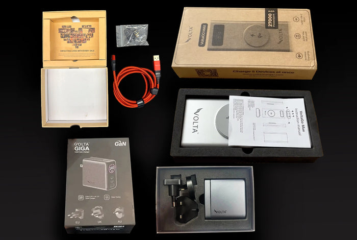 All returned items laid out together on a plain surface