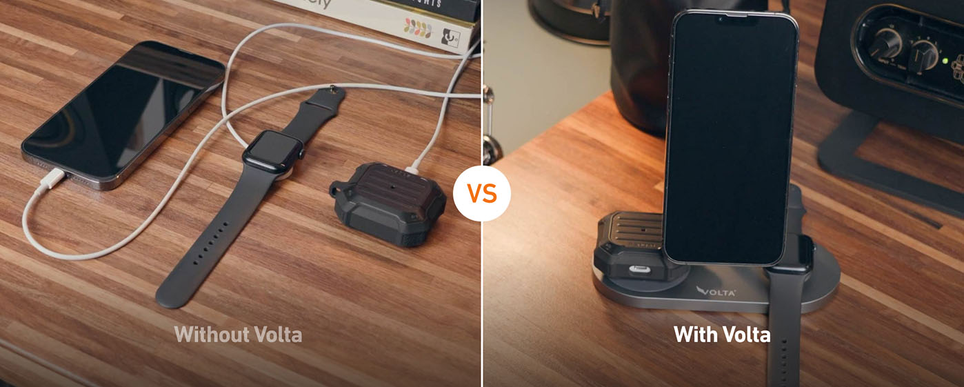 Declutter your space with Volta 3-in-1 magnetic wireless stand