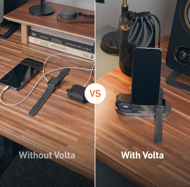 Declutter your space with Volta 3-in-1 magnetic wireless stand