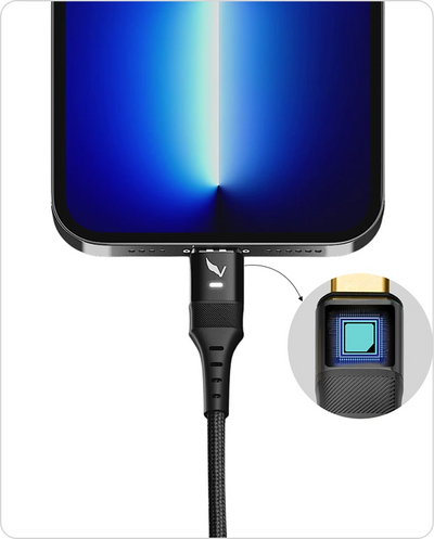 Smart LED charging status indicator.