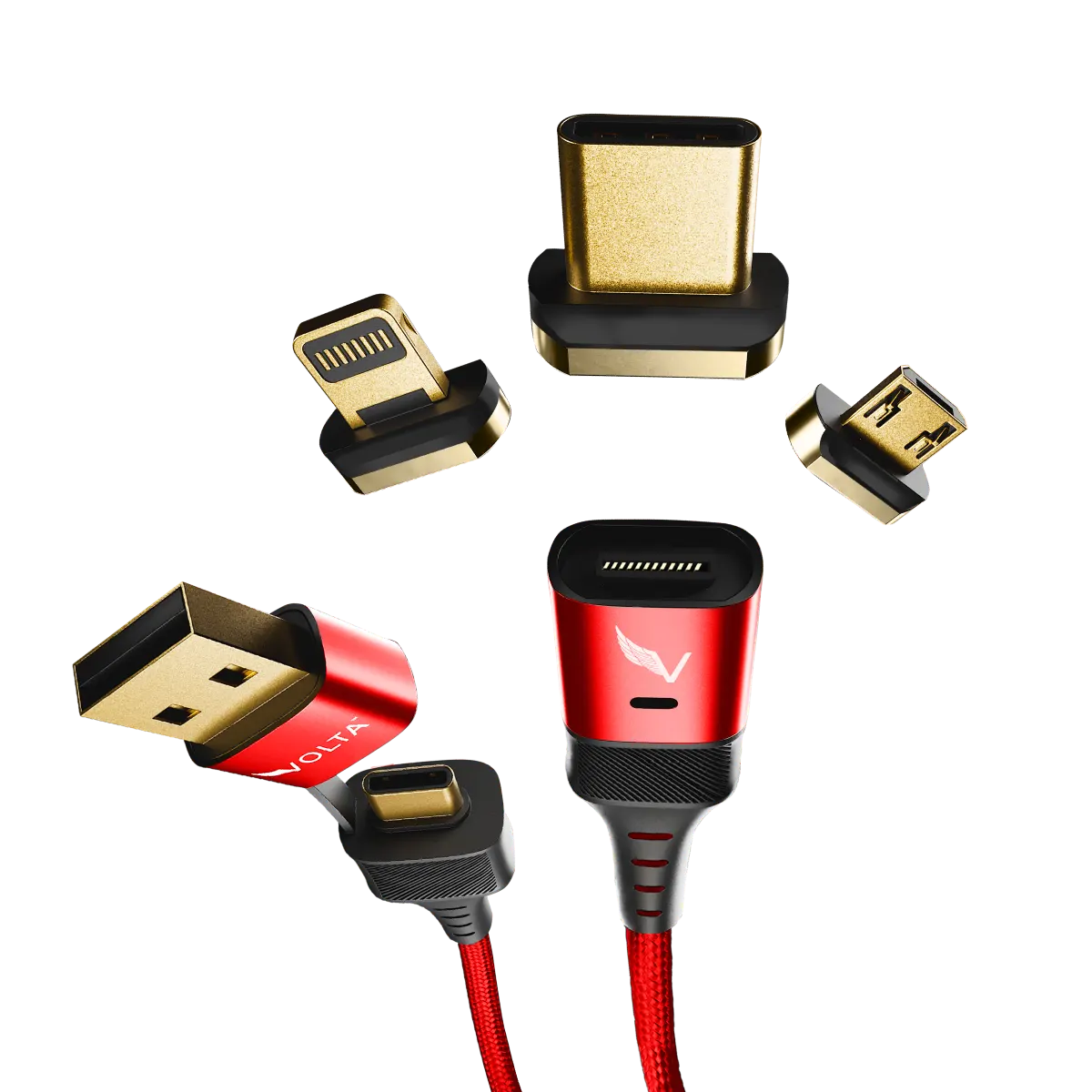 Volta Max 240W Cable Set, Red